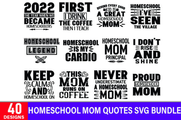 Homeschool Mom Svg Design Bundle: Graphics & Crafts