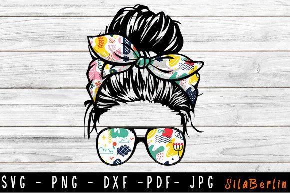 Messy Bun SVG: Graphics for Mom Life Crafts