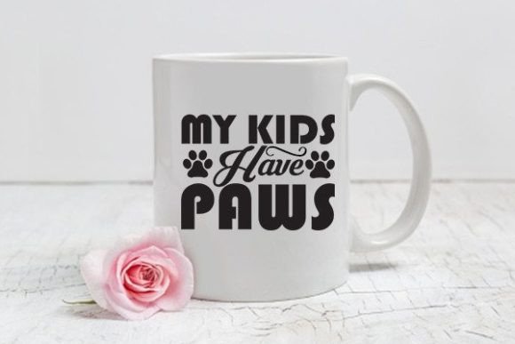 Mom Svg Design, My Kids Have Paws