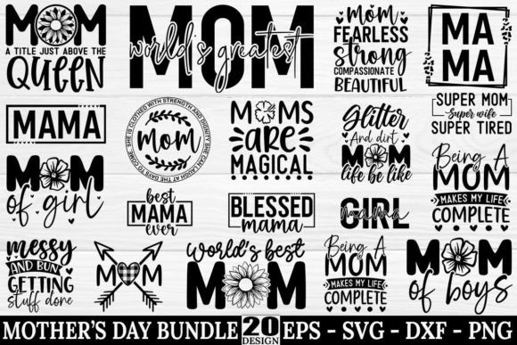 Mother's Day SVG Bundle Mom Design